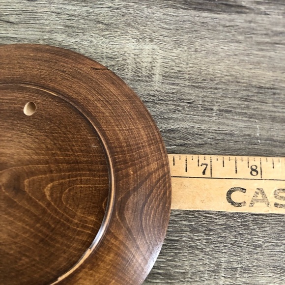 Vibrant Hand Painted Floral Wooden Plate - Picture 7 of 9